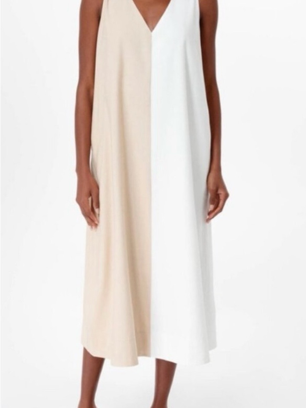 Tuckernuck, Pomander Place Tan / White Colorblock Sallie Dress